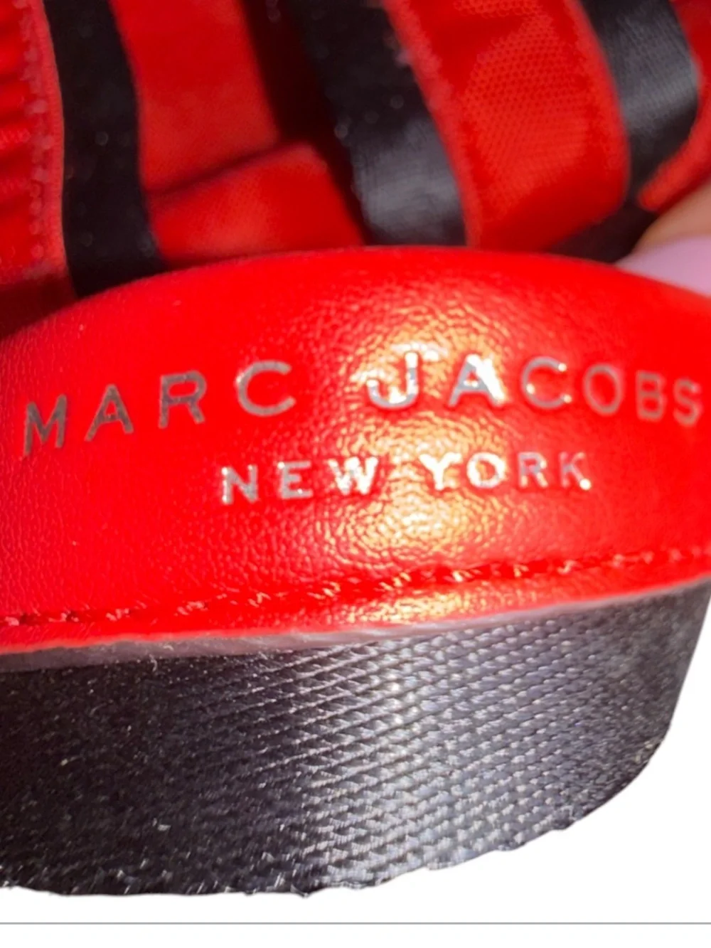 Marc Jacobs Hot Red Mini Backpack Nylon Logo Bag Y2K Streetwear